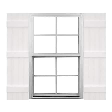 Ekena Millwork Mid-America Vinyl, Standard Size Four Board Joined Shutters, 31463001, PR 00031463001
